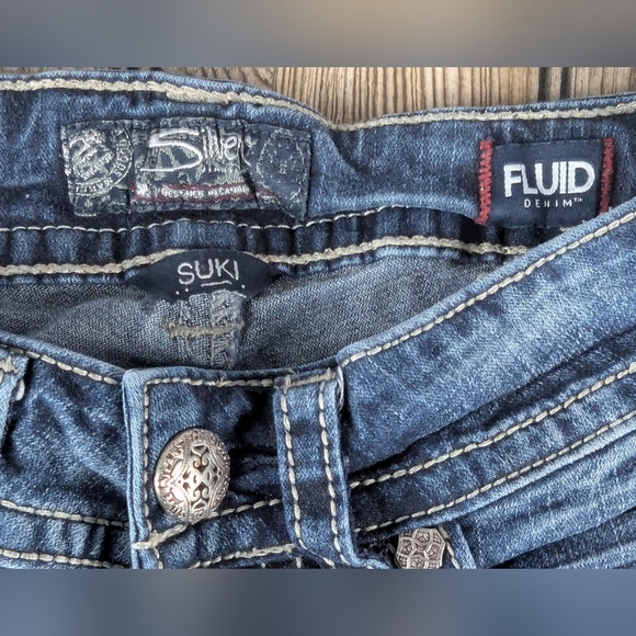 Silver Suki Fluid Denim Capris Size 26 - Picture 4 of 10